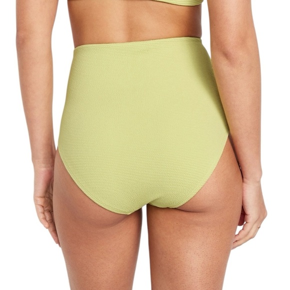 Old Navy High-Waisted French-Cut Puckered Bikini Swim Bottoms Citrine Size 3X - Picture 2 of 11